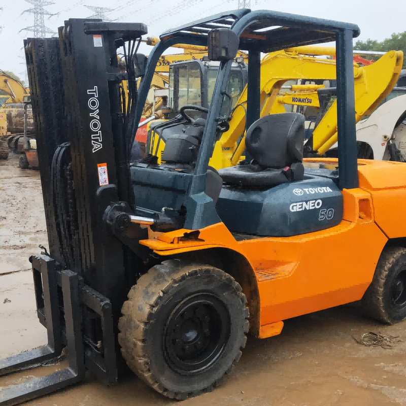 中古 FD50 トヨタ ディーゼルフォークリフト ディーラー 5 トン 最大持ち上げ高度 4.5m