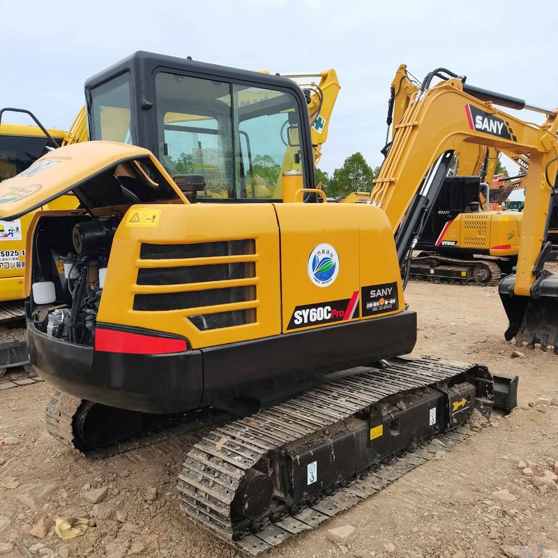 中古のSANY Digger SY60 中古 6トン小型型ミニクローラー掘削機