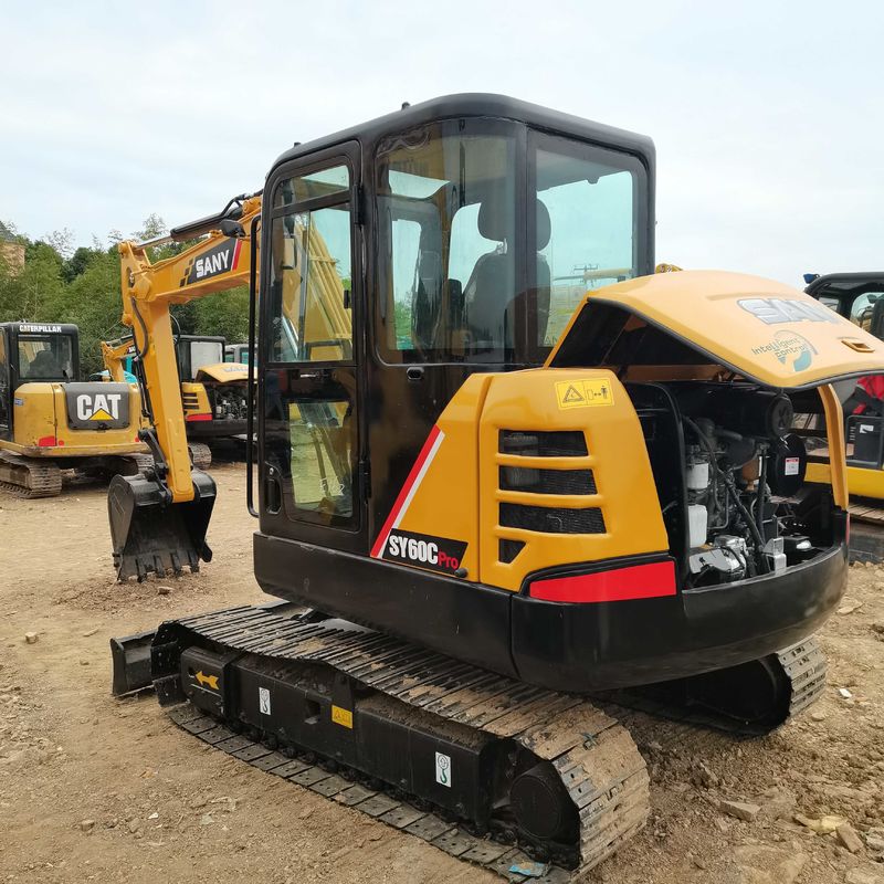 中古のSANY Digger SY60 中古 6トン小型型ミニクローラー掘削機